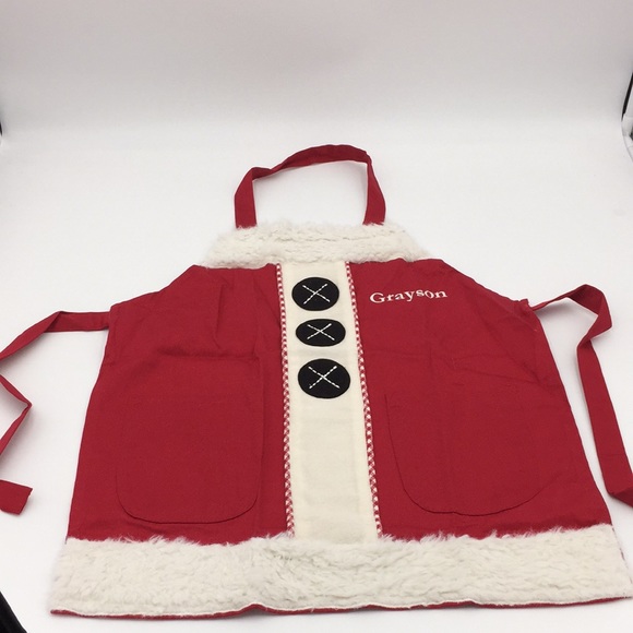 Pottery Barn Kids Christmas Apron Child’s Grayson Kitchen Baking - Picture 7 of 15